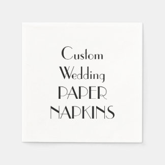 Custom Print Wedding Party Paper Napkins