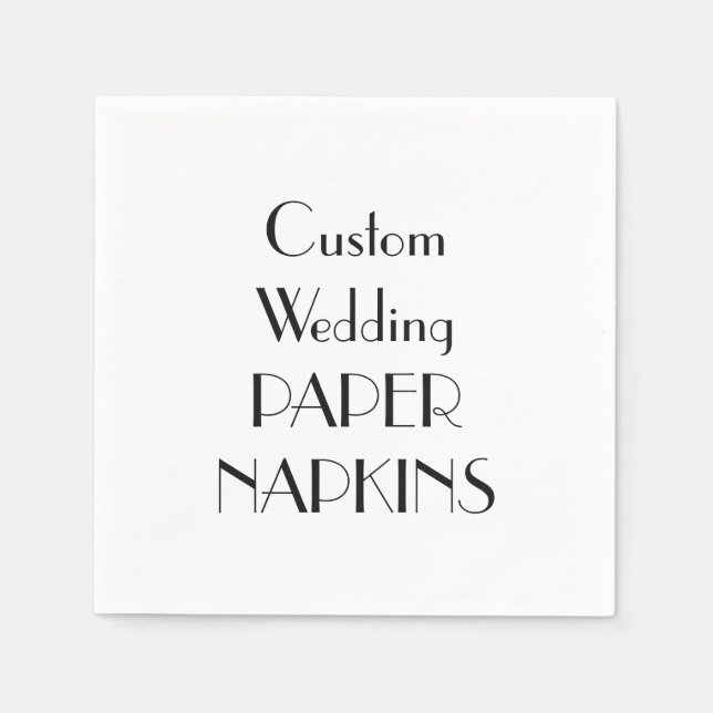 Custom Print Wedding Party Paper Napkins (Front)