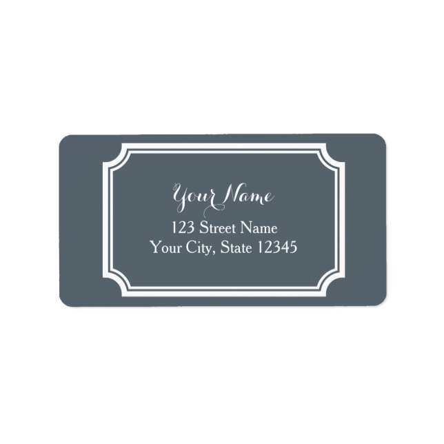 Custom printed address labels with fancy border (Front)