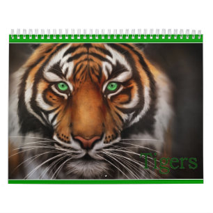 Custom Printed Calendar Tigers Cats Animal Print