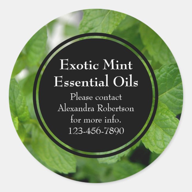 Custom Printed Essential Oil Business Bottle Label (Front)