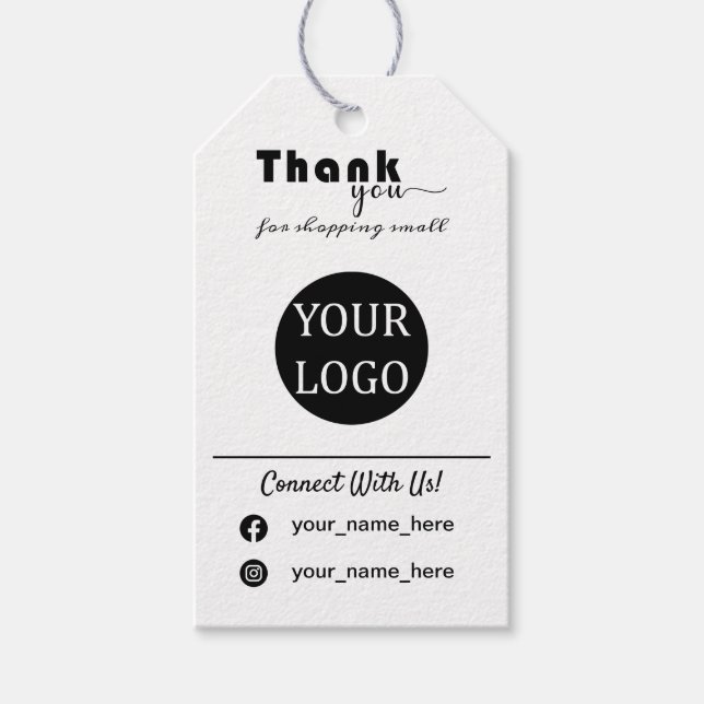 Custom Printed Hang Tags, Gift Tags (Front)
