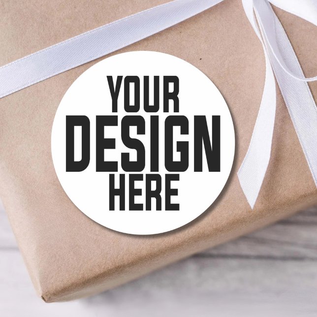 Custom Printed Logo Small Business Personalized Classic Round Sticker (Creator Uploaded)