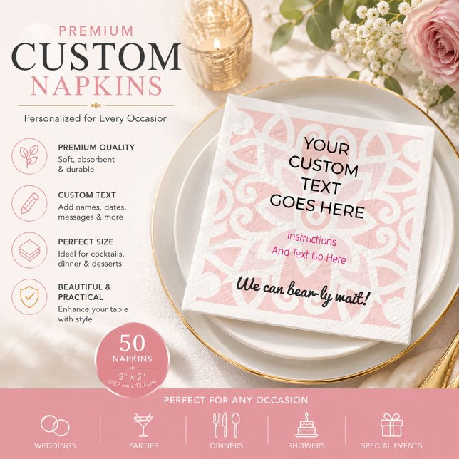 Custom Printed Napkins Personalized Party (Creator Uploaded)