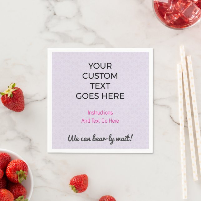 Custom Printed Napkins Personalized Party (Insitu)