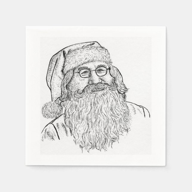Custom Printed Santa Claus Napkin (Front)