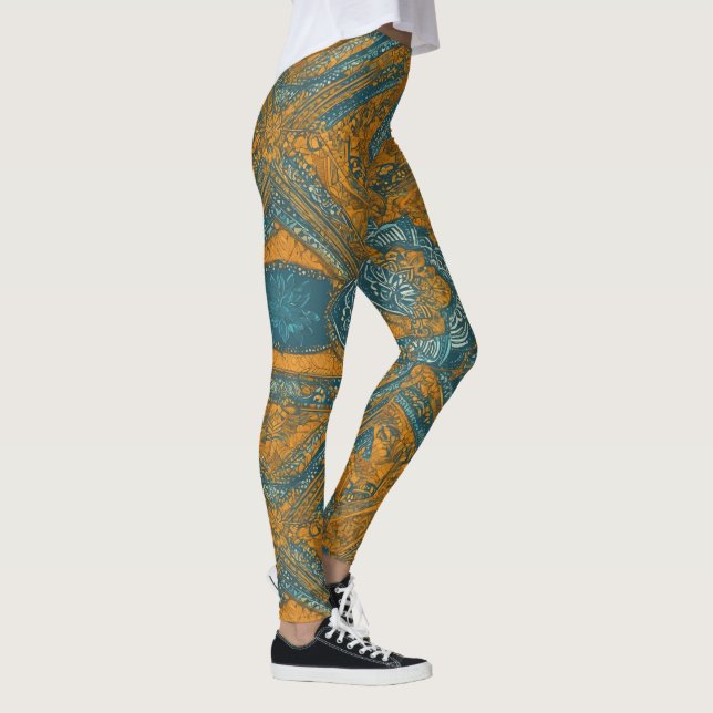Custom Printed Yoga Pants Trendy Designs for Yoga (Right)