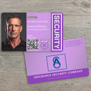 Custom Private Security Guard ID Photo Badge