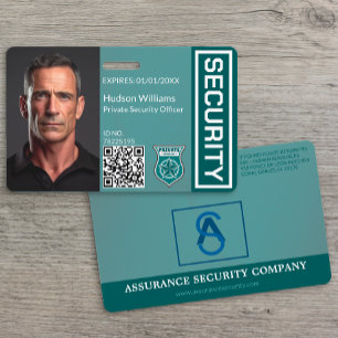 Custom Private Security Guard ID Photo Badge