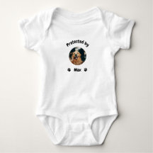 Custom Proctected by Dog Baby, Personalized Dog 