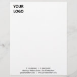 Custom Professional Business Letterhead with Logo<br><div class="desc">Choose Colours and Fonts - Personalized Your Business Letterhead with Logo - Add Your Logo - Image or QR Code - Photo / Name - Company / Address / Contact Information / More - Resize and move or remove and add elements / image with Customization tool. Choose colours / fonts...</div>