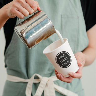Custom Professional Business Logo Barista Expresso Paper Cups