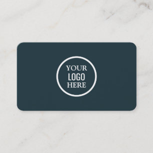 Custom Professional Business Logo Circle Blue Business Card