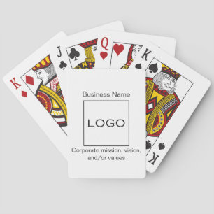 Custom Professional Business Logo Photo Modern Playing Cards