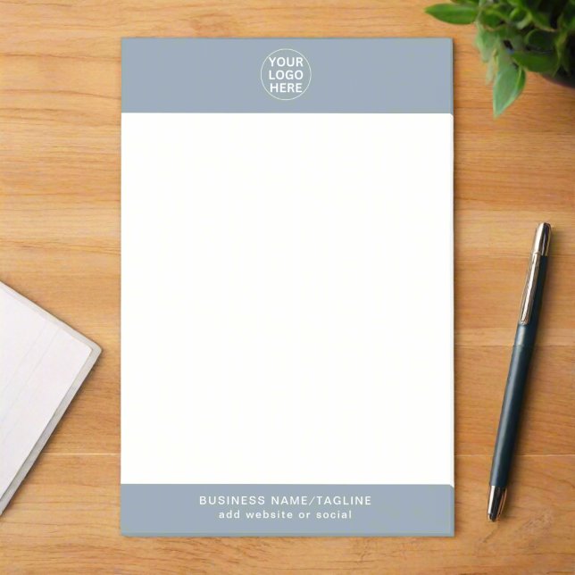 Custom Professional Company Logo Dusty Blue  Post-it Notes (Creator Uploaded)