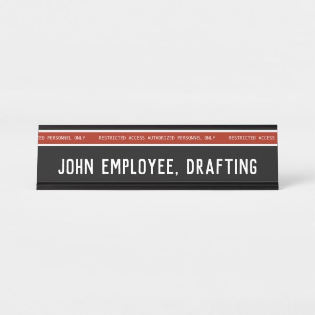 Custom Professional Construction Office Desk Name Plate (Front)