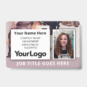 Custom Professional Corporate Employee Photo Name  Badge