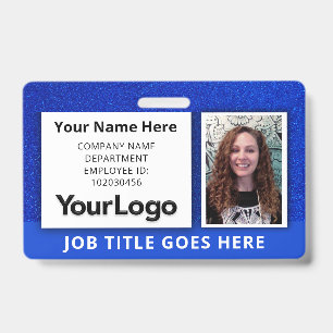 Custom Professional Corporate Employee Photo Name  Badge