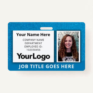 Custom Professional Corporate Employee Photo Name  Badge