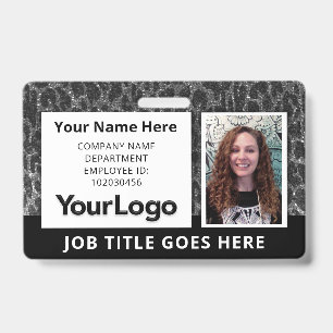 Custom Professional Corporate Employee Photo Name  Badge