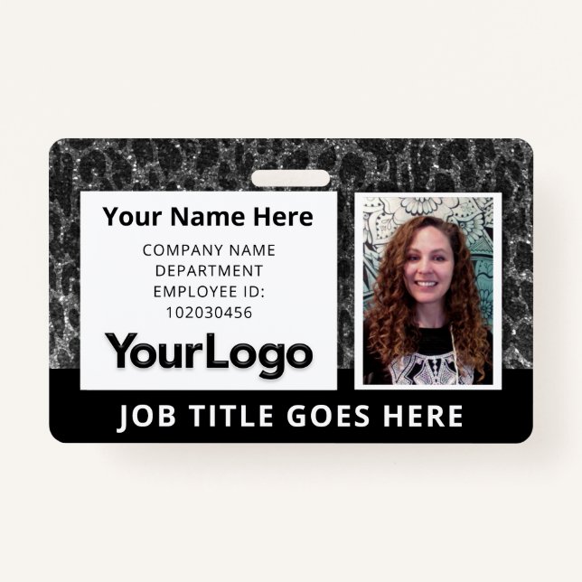 Custom Professional Corporate Employee Photo Name  Badge (Front)