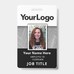 Custom Professional Corporate Employee Photo Name  Badge