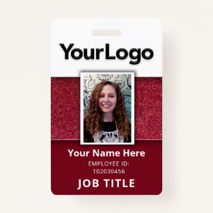 Custom Professional Corporate Employee Photo Name  Badge