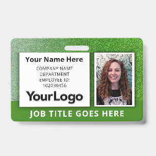Custom Professional Corporate Employee Photo Name  Badge