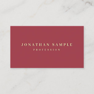 Custom Professional Elegant Gold Color Text Luxury Business Card