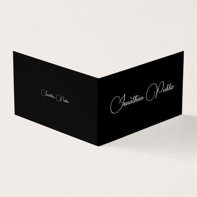 Custom Professional Elegant Template Modern Folded Business Card (Outside)