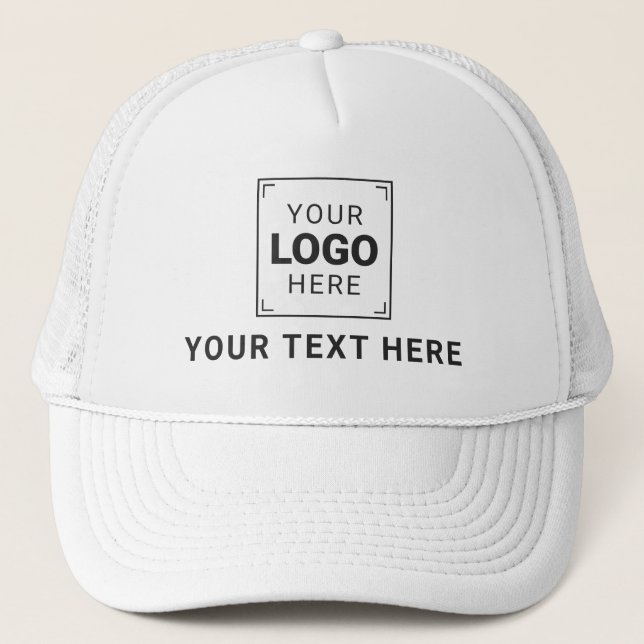 Custom Professional Logo and Text Business Trucker Hat (Front)