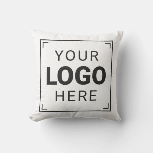 Custom Professional Logo Business Throw Pillow