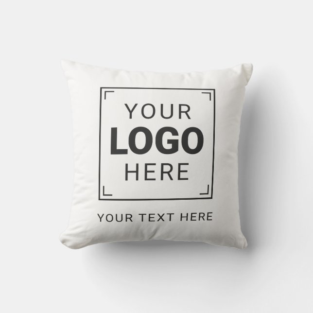 Custom Professional Logo Business Throw Pillow (Front)