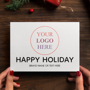 Custom Professional Logo – No Minimum Order Happy Holiday Postcard