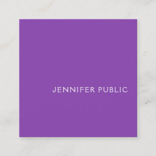 Custom Professional Modern Creative Elegant Violet Square Business Card