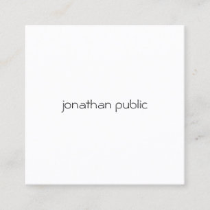 Custom Professional Modern Minimalist Elegant Cool Square Business Card