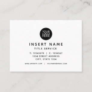 Custom Professional Modern Your Logo Here Business Card