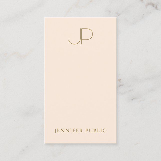 Custom Professional Monogram Elegant Template Business Card (Front)
