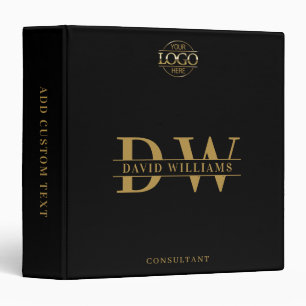 Custom Professional Monogram Initials No Minimum Binder