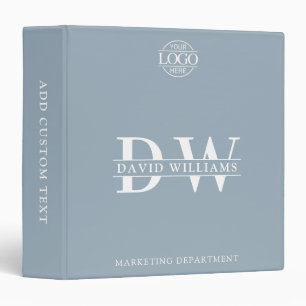 Custom Professional Monogram Initials No Minimum Binder