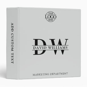 Custom Professional Monogram Initials No Minimum Binder