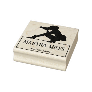 Custom Professional Photography Logo with Name Rubber Stamp