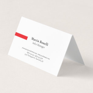 Custom Professional Plain Black & White Classical Business Card