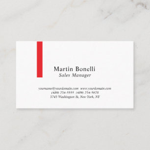 Custom Professional Plain Black & White Classical Business Card