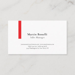 Custom Professional Plain Black & White Classical Business Card