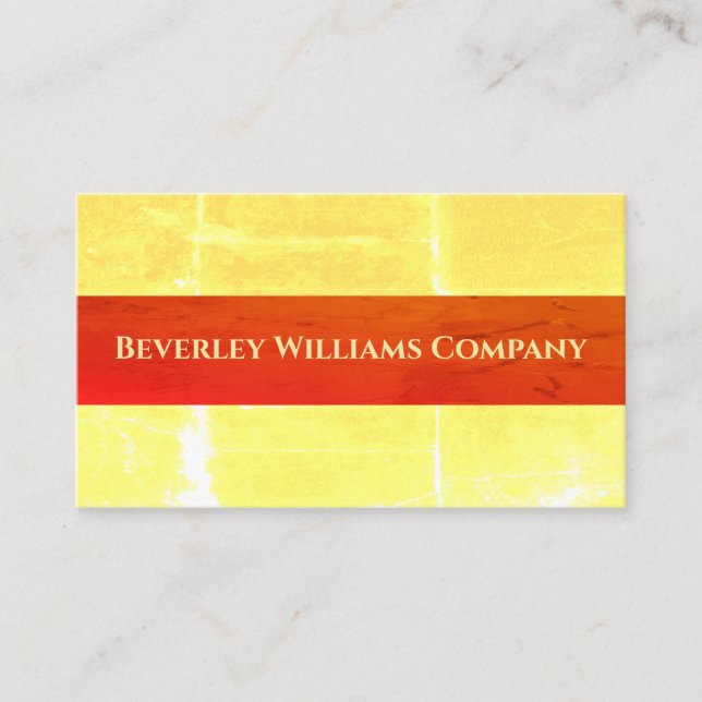 Custom Professional Yellow and Red Business Card (Front)