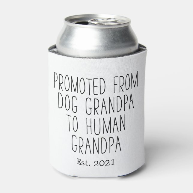 Custom Promoted To Human Grandpa Funny  Can Cooler (Can Front)