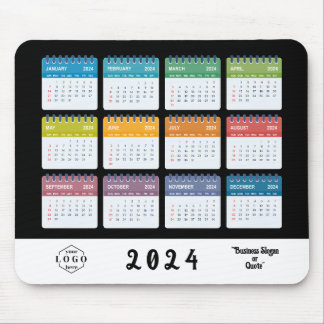 Custom Promotional Business Logo 2024 Calendar  Mo Mouse Pad