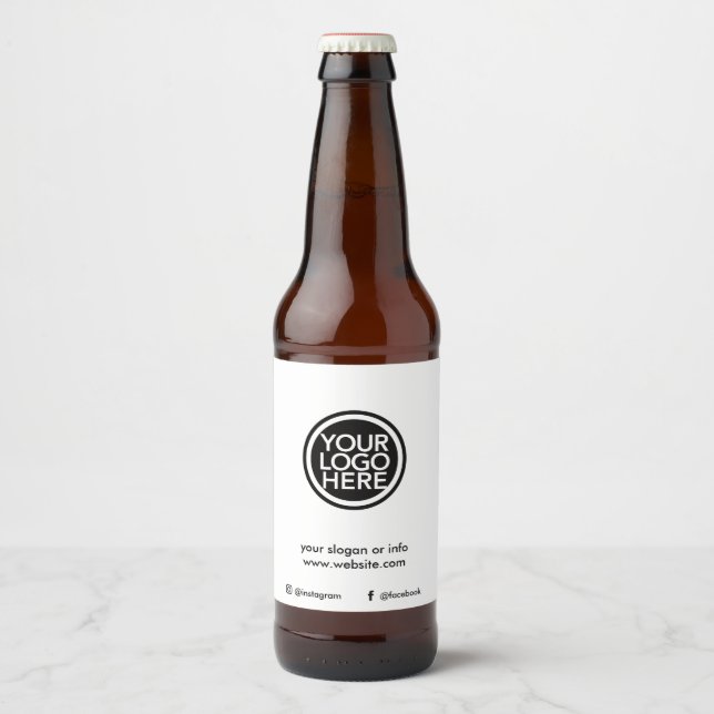 Custom Promotional Business Logo Beer Bottle Label (Front)