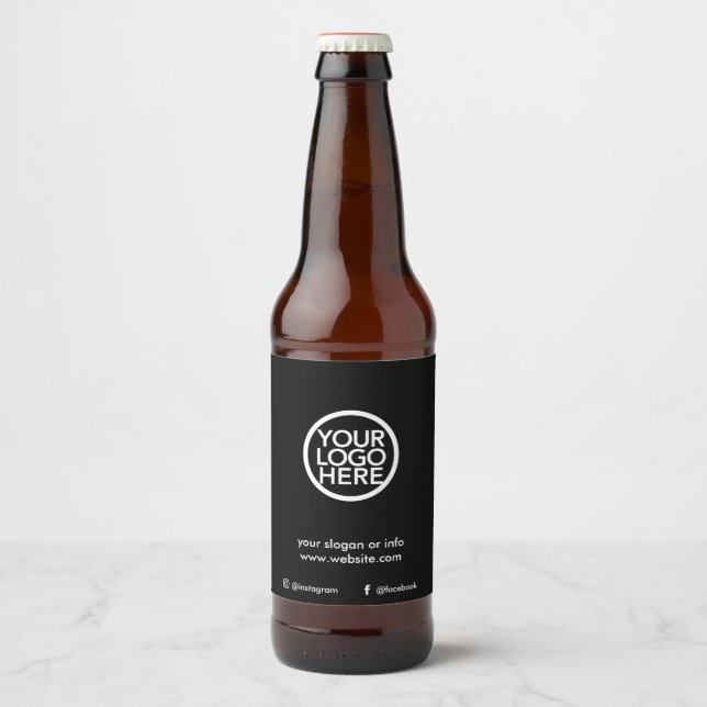 Custom Promotional Business Logo Beer Bottle Label (Front)
